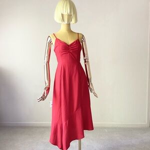 Wild Honey Red Asymmetrical Straps Dress SZ S